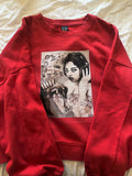 Listen, Create Painting Sweatshirt (red)